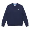 Li-ning Small Logo Sweatshirt 'navy' In Blue