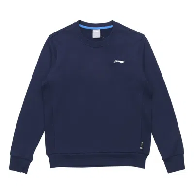 Li-ning Small Logo Sweatshirt 'navy' In Blue
