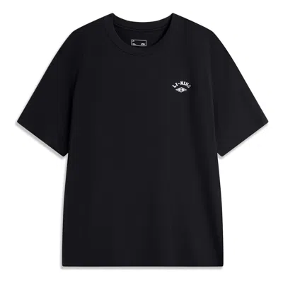 Li-ning Small Logo T-shirt 'black' In Animal Print