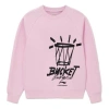 Li-ning Sports Basketball Series Alphabet Printing Pullover 'pink Black' In Multi
