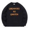Li-ning Sports Fashion Series Alphabet Embroidered Fleece Lined Stay Warm Pullover Round Neck 'black