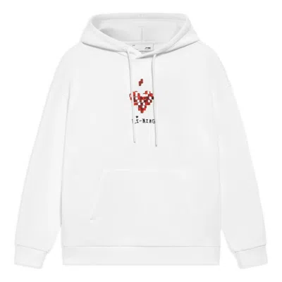 Li-ning Sports Fashion Series Casual Hoodie 'white Red' In Multi