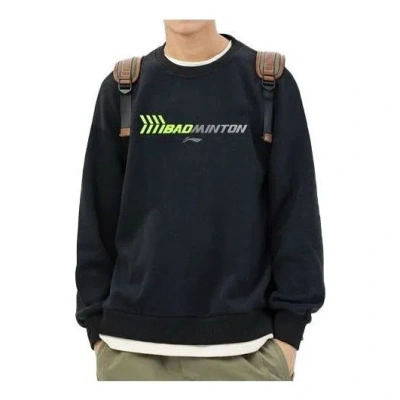 Li-ning Sports Lifestyle Alphabet Printing Pullover 'black'