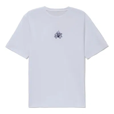 Li-ning Sports Living Series Logo Embroidered Round Neck Short Sleeve 'white'
