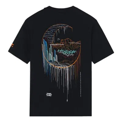 Li-ning Ss22 Stylish Logo Printing Loose Round Neck Short Sleeve T-shirt 'black'