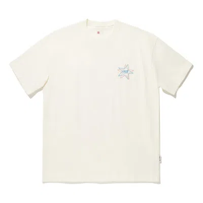 Li-ning Star Graphic T-shirt 'beige' In White