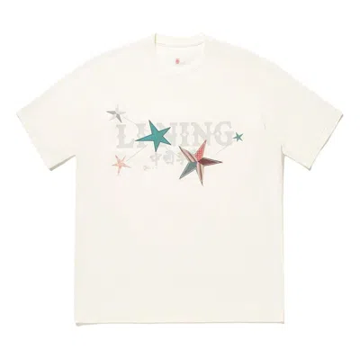 Li-ning Star Graphic T-shirt 'beige' In Neutral