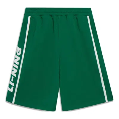 Li-ning Stripe Embroidered Logo Shorts 'green'