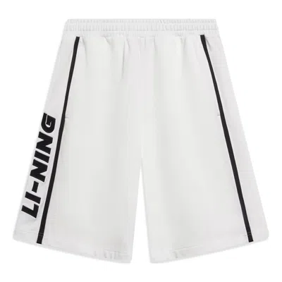 Li-ning Stripe Embroidered Logo Shorts 'white'
