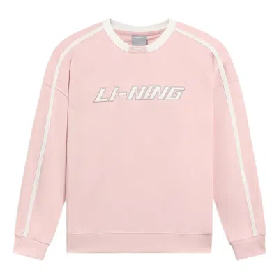 Li-ning Striped Graphic Sweatshirt 'pink White'