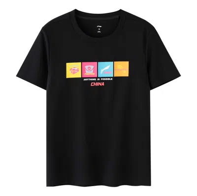 Li-ning Table Tennis Graphic T-shirt 'black'