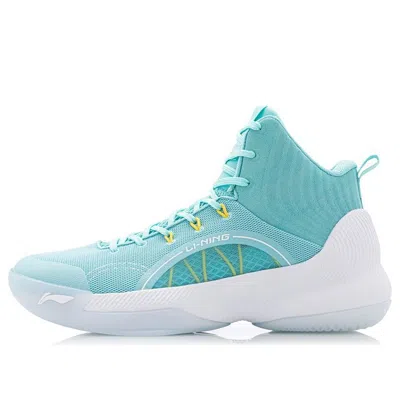 Li-ning Td Shock Absorption Mid Tops Basketball Shoe In Blue