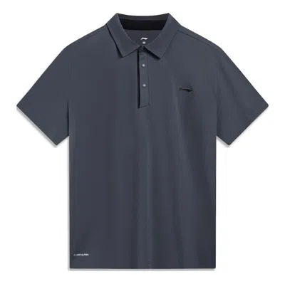 Li-ning Training Polo Shirt 'dark Grey' In Gray