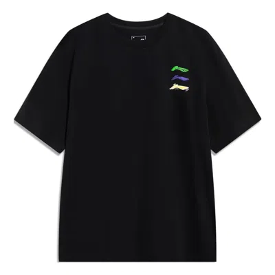 Li-ning Triple Logo Loose Fit T-shirt 'black'