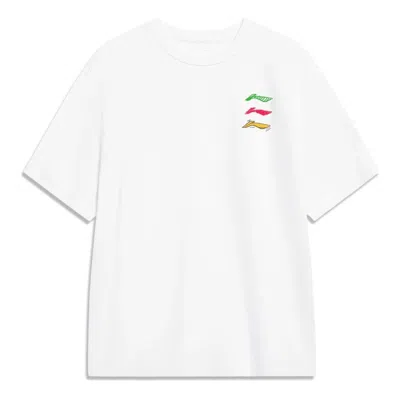 Li-ning Triple Logo Loose Fit T-shirt 'white'