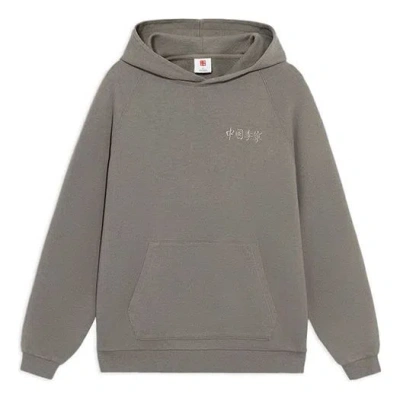 Li-ning Vital Series Logo Embroidered Sports Pullover Hoodie 'grey' In Gray