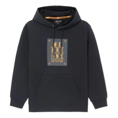 Li-ning Wade Series Printing Hooded Pullover 'black'