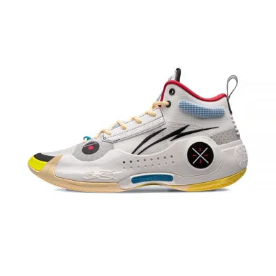 Pre-owned Li-ning Wade's Way Of Wade 10- Test R1 Men's Mid Top Basketball Shoes Abas115-6 In White
