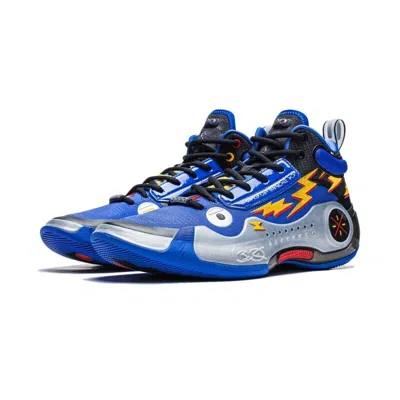 Pre-owned Li-ning Way Of Wade 10 & Wow 10-element Men's Mid Top Basketball Shoes Abas115-7 In Blue