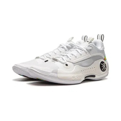 Pre-owned Li-ning Li Ning Way Of Wade 10 ‘rainbow' Men's Competition Basketball Shoe Abas083-12 In White Gray