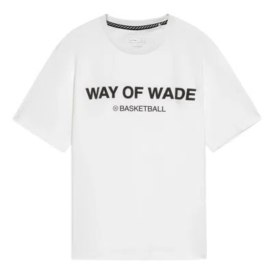Li-ning Way Of Wade Graphic Basketball T-shirt 'white Black'
