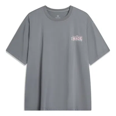 Li-ning Way Of Wade Graphic T-shirt 'grey Pink' In Gray