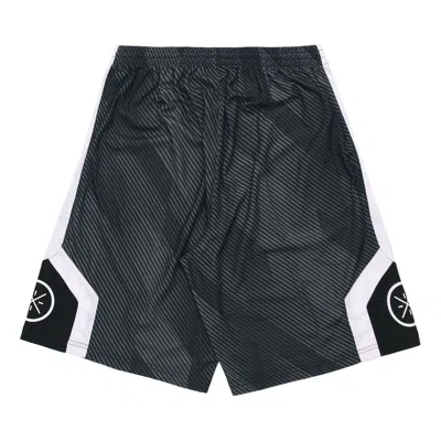 Li-ning Way Of Wade Logo Basketball Shorts 'black Grey' In Gray