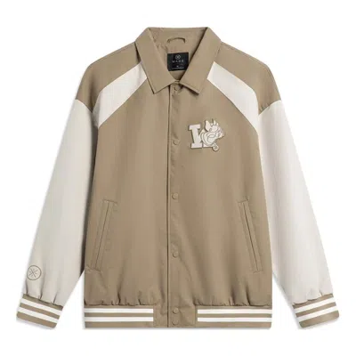 Li-ning Way Of Wade Logo Woven Coach Jacket 'light Brown Beige'