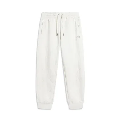 Li-ning Way Of Wade Love & Passion Embroidered Sweat Pants 'whtie' In White