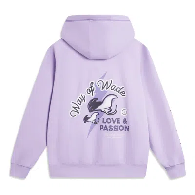 Li-ning Way Of Wade Love & Passion Hoodie 'violet' In Purple