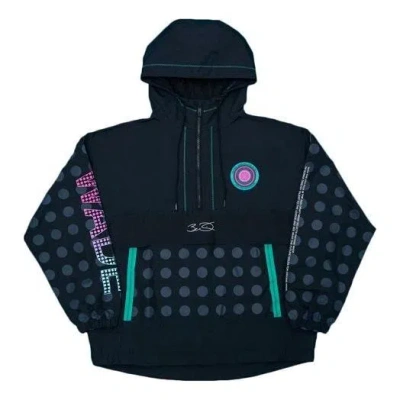 Li-ning Way Of Wade Polka Dots Half Zip Jacket 'black Multi'