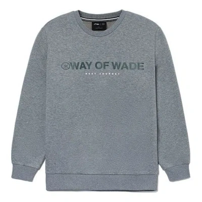 Li-ning Way Of Wade Round Neck Sweatshirts 'grey' In Gray