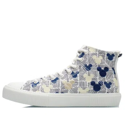 Li-ning (wmns)  X Disney Canvas Hi Shoes 'white Blue Yellow'
