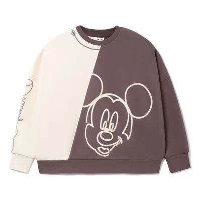 Li-ning (wmns)  X Disney Color Block Graphic Sweatshirt 'beige Brown'