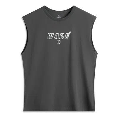 Li-ning X Adam Way Of Wade Graphic Oversized Tank 'dark Grey' In Gray