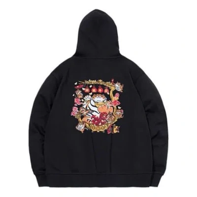 Li-ning X Cartoon Graphic Printed Hoodie 'black Orange'