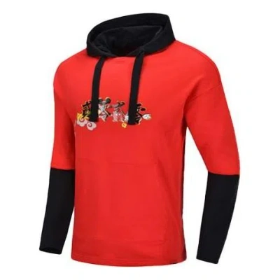 Li-ning X Disney Crossover Casual Loose Hoodie 'red Black'