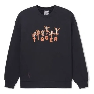 Li-ning X Disney Crossover Series Cartoon Alphabet Printing Pullover 'black'