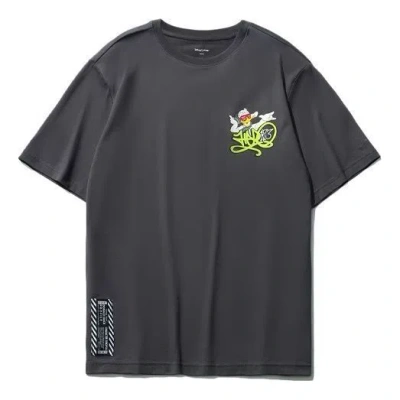 Li-ning X Disney Donald Duck Cartoon Printing Tee 'black Grey'