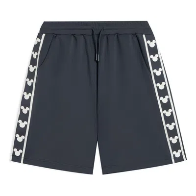 Li-ning X Disney Graphic Striped Shorts 'dark Grey' In Black