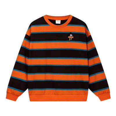 Li-ning X Disney Graphic Striped Sweater 'orange Black' In Multi