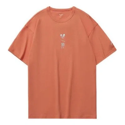 Li-ning X Disney Mickey Crossover Sports Round Neck Tee 'orange Red'