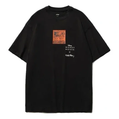 Li-ning X Disney Mickey X Keith Haring Classic Tee 'black Red White'