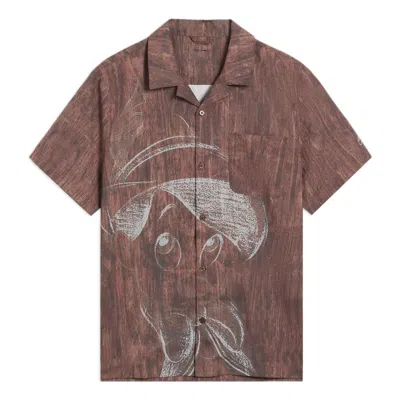 Li-ning X Disney Pinocchio Graphic Shirt 'brown' In Multi
