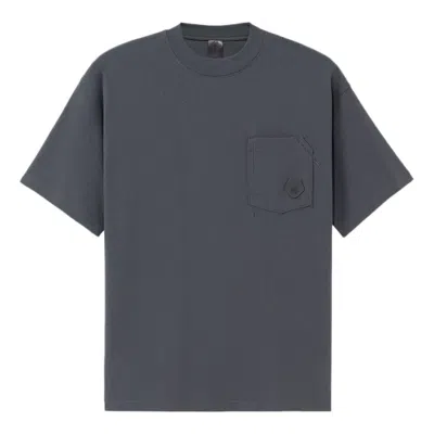 Li-ning X Jackie Chan Kung Fu Pocket T-shirt 'storm Grey' In Blue