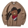 Li-ning X Line Friends Graphic Crew Neck Sweater 'brown'