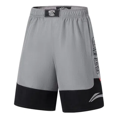 Li-ning X Mister Cartoon Badfive Basketball Shorts 'grey Black' In Gray