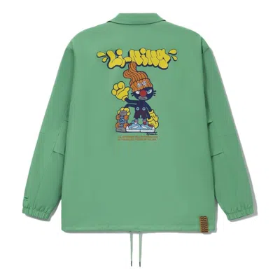 Li-ning X Persue Crossover Cartoon Pattern Printing Long Sleeves Jacket 'green'