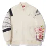 Li-ning X Pleasures Graphic Bomber Jacket 'beige' In Neutral