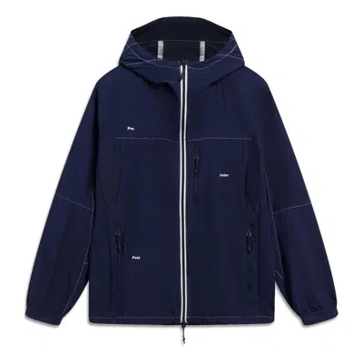 Li-ning X Soulland Logo Windbreaker 'midnight Navy' In Blue